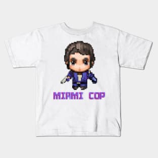 MIAMI COP - Jack Lancer - Pixel Art Kids T-Shirt